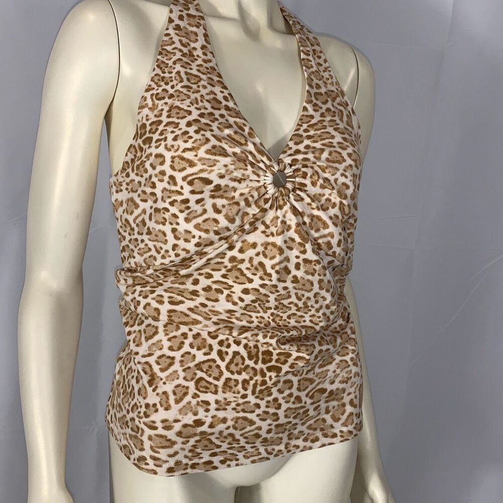 Jones New York Animal Print Halter top